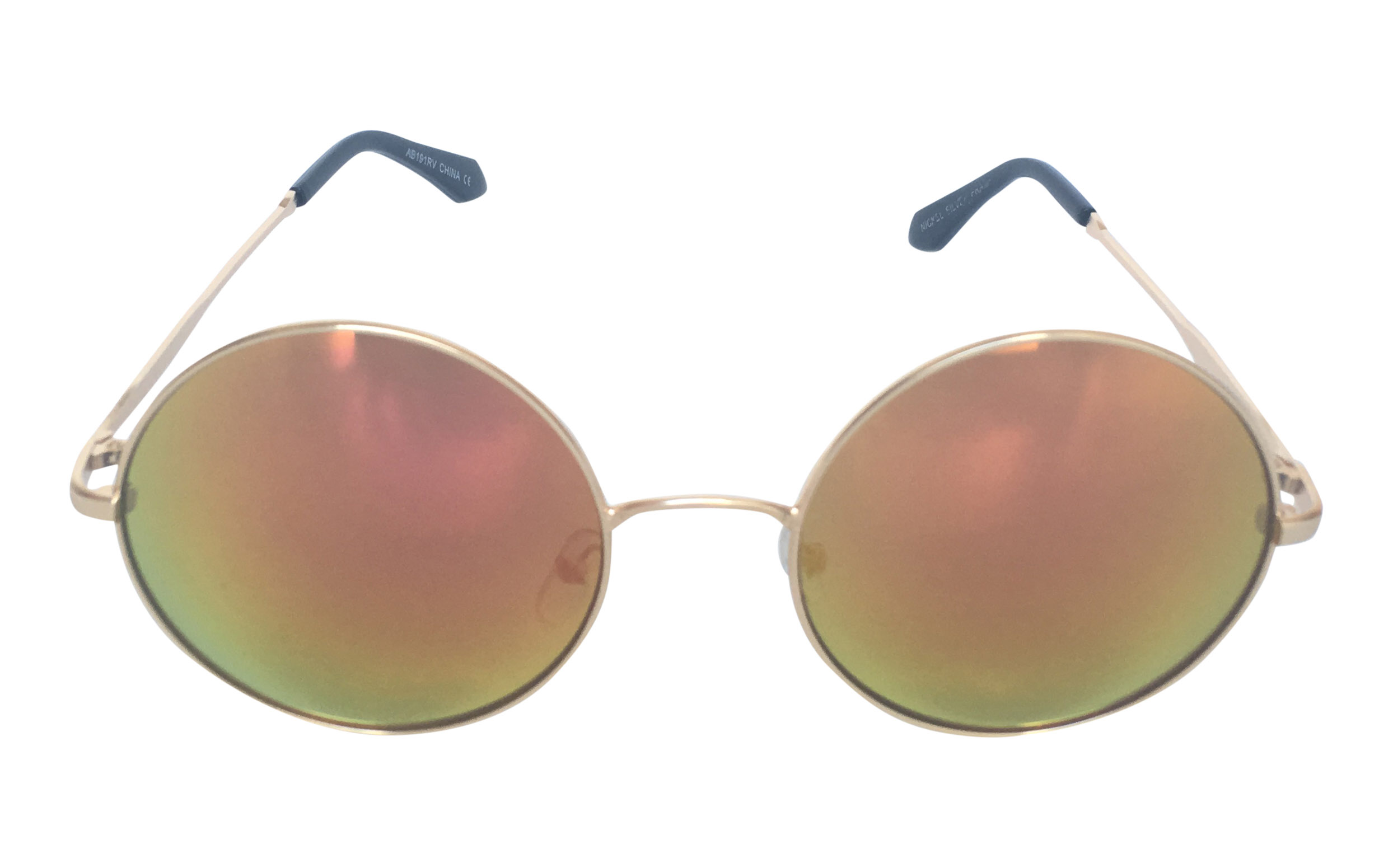 store oversize runde solbrille i metal stel med smukke farvede linser. | runde_solbriller