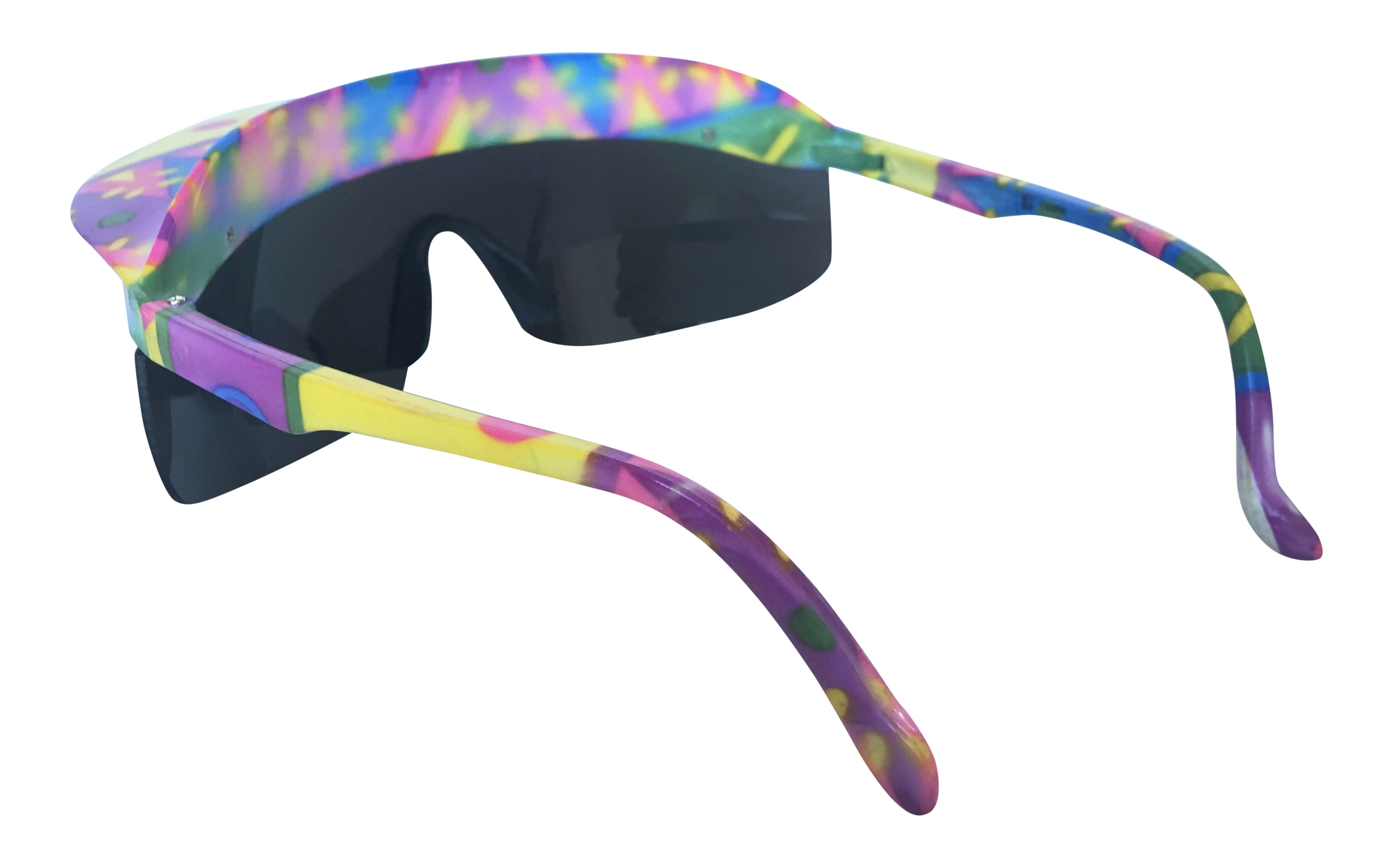 Den fedeste festival solbrille med skygge bygget på solbrillen, i vilde neonfarver. Til festival, hverdag eller fest :) | -3