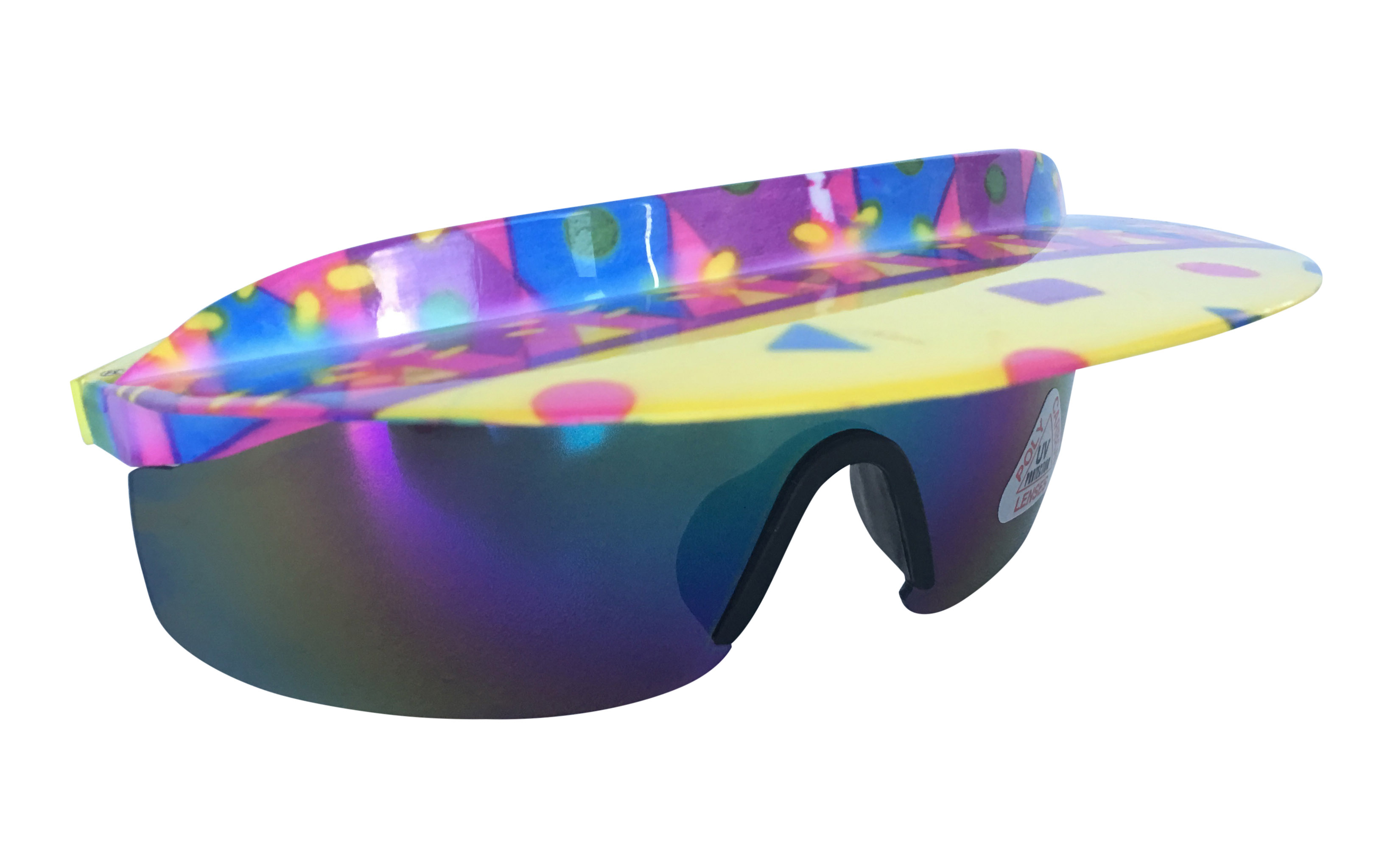Den fedeste festival solbrille med skygge bygget på solbrillen, i vilde neonfarver. Til festival, hverdag eller fest :) | 