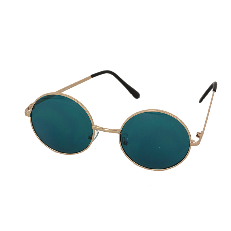 Rund solbrille med tyrkis glas | retro_vintage_solbriller