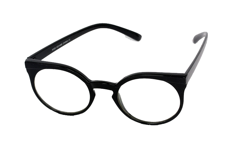 Sort enkelt brille uden styrke | klar_glas_briller