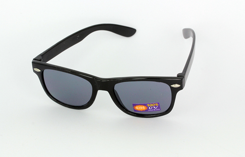 BØRNE solbrille i sort wayfarer look | boerne_solbriller
