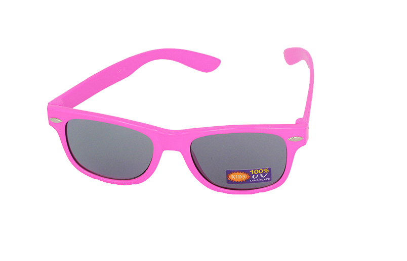Solbrille til børn i pink | wayfarer_solbriller