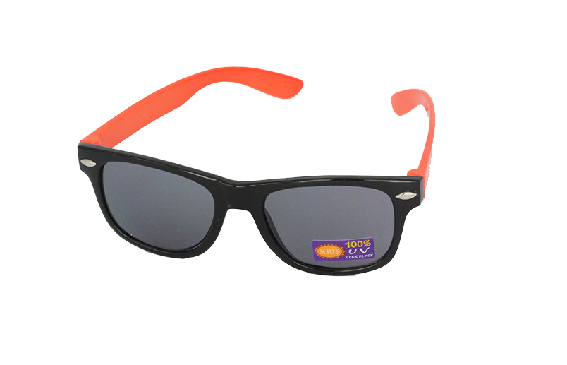 Orange og sort solbrille til børn | boerne_solbriller