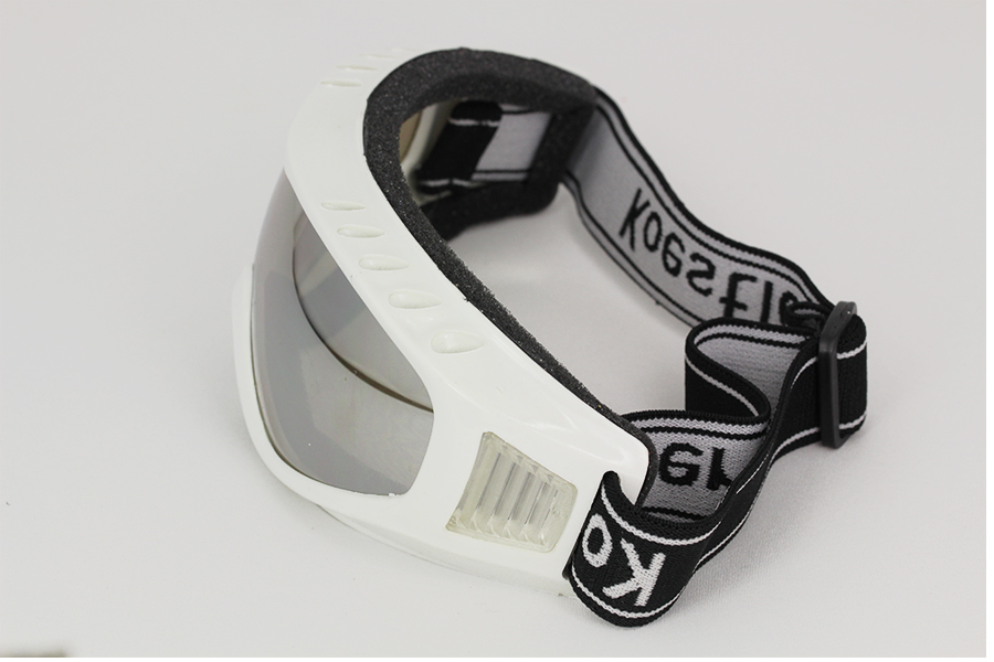 Hvid skibrille / goggles med justerbar elastikrem | search