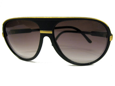 Fede nyproduceret retro / vintage solbriller - sort og guld | millionaire_aviator_solbriller