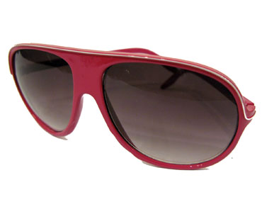 Pink aviator / trucker retro solbrille m/ stribe øverst | millionaire_aviator_solbriller