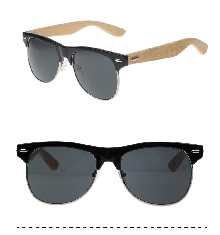 Træ solbrille / bambus solbrille i clubmaster design. Robust og fantastisk kvalitet. | enkelt-klassisk-design-3