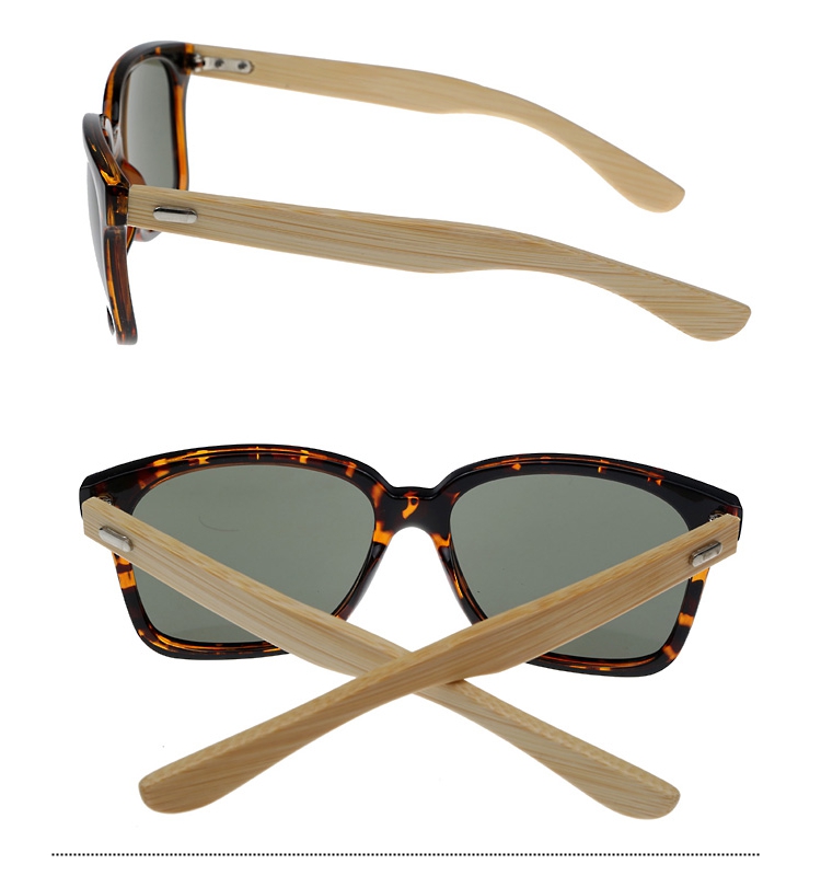 Træ solbriller. Bambus stænger og brunt stel kun 199 kr. Unisex solbriller til mdoerigtige kvinder og mænd | træ-solbriller-bambus-2