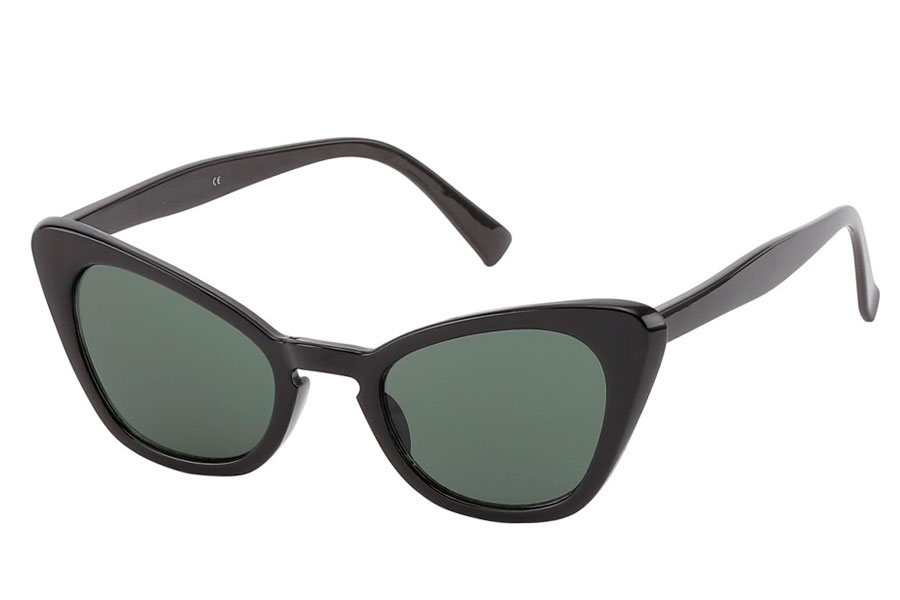 Sort Cateye solbrille med alm. mørke glas. | solbriller_kvinder