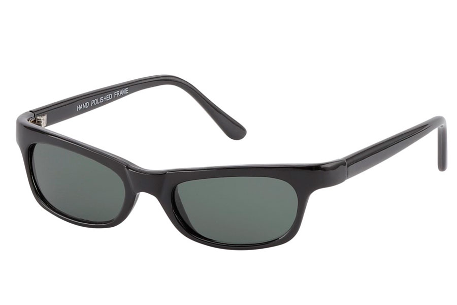 90´er modebrillen, den smalle firkantede brille i enkelt design med lalm. mørke solbrille linser. | firkantet-solbriller