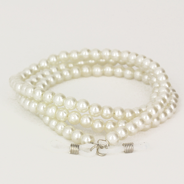 Brille-perlekæde med perlemors perler | search