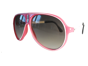 Pink aviator solbrille m/ hvid streg | millionaire_aviator_solbriller