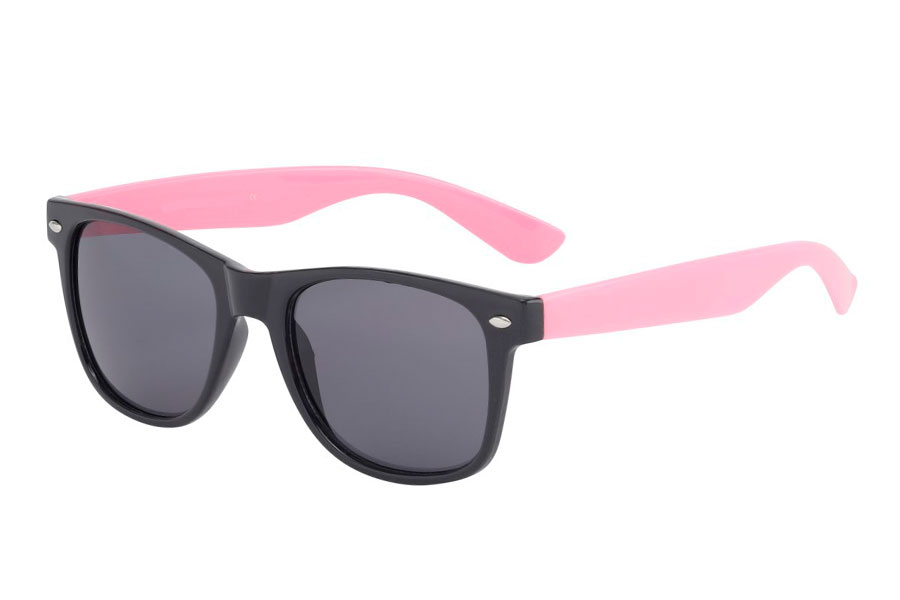 Wayfarer solbrille. Sort m/ pink | wayfarer_solbriller
