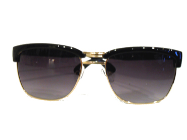 Clubmaster agtig solbrille metal m/ sort | retro_vintage_solbriller