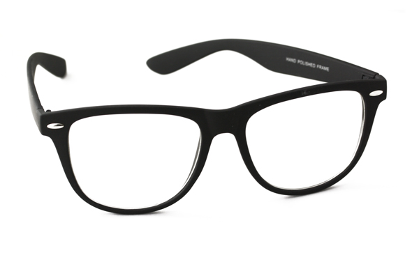 Stor wayfarer brille uden styrke i lækker MAT stel | search