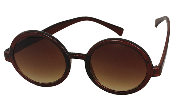 Orangebrun rund solbrille | oversize_store_solbriller