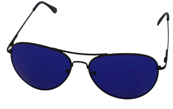 Aviator solbriller med blåt glas | solbriller-farvet-glas