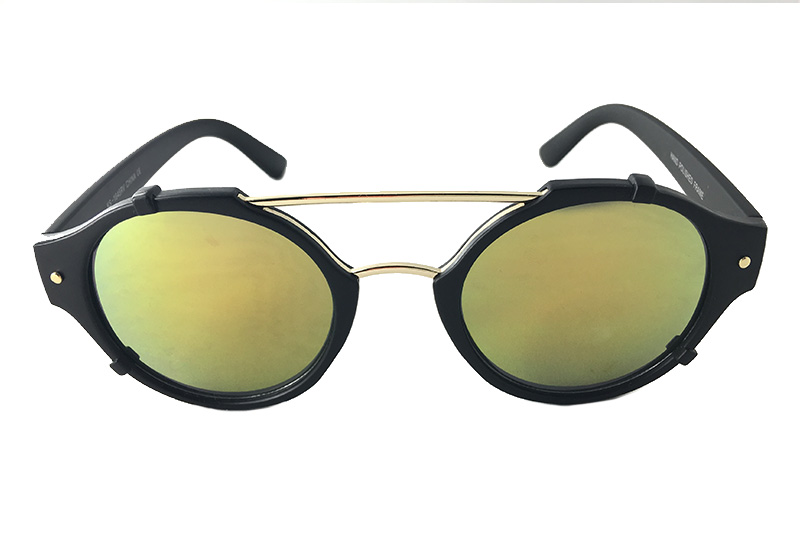 Fræk mat solbrille med gult spejlglas - Design nr. s3281