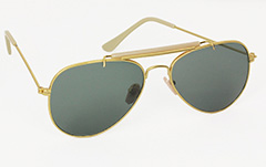 Guldfarvet aviator solbrille  - Design nr. s3031