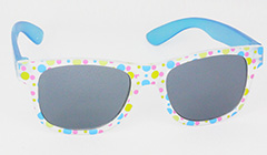 Solbrille til børn i mat med blå stænger - Design nr. s3097