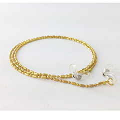Brillekæde i guldfarvet kæde - Design nr. s3168