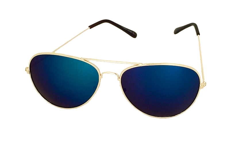 Norges billigste solbriller - Aviator solbrille med spejlglas - nr. - Aviator solbriller og pilot