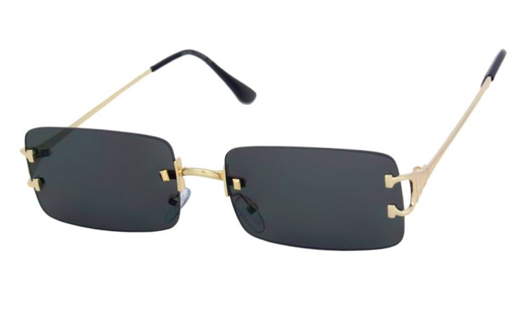 S4374 Solbrillen er en unisex solbrille og kan bæres af alle har til at matche sommeren solbrillemode. Uden ramme, er kun af 2 metal "hægter" i hver side og