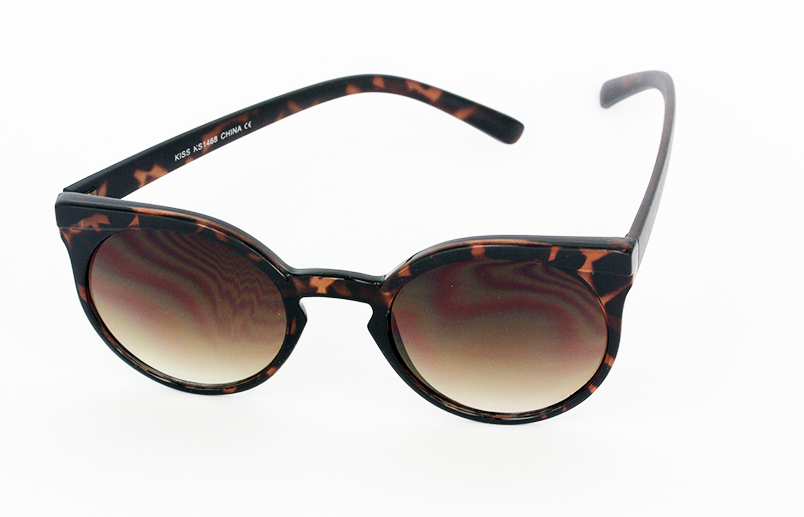 Rund solbrille i skilpaddebrun med lidt kant | solbriller_kvinder