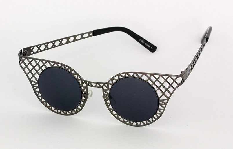 Sort metalgitter solbrille | cat_eye_solbriller