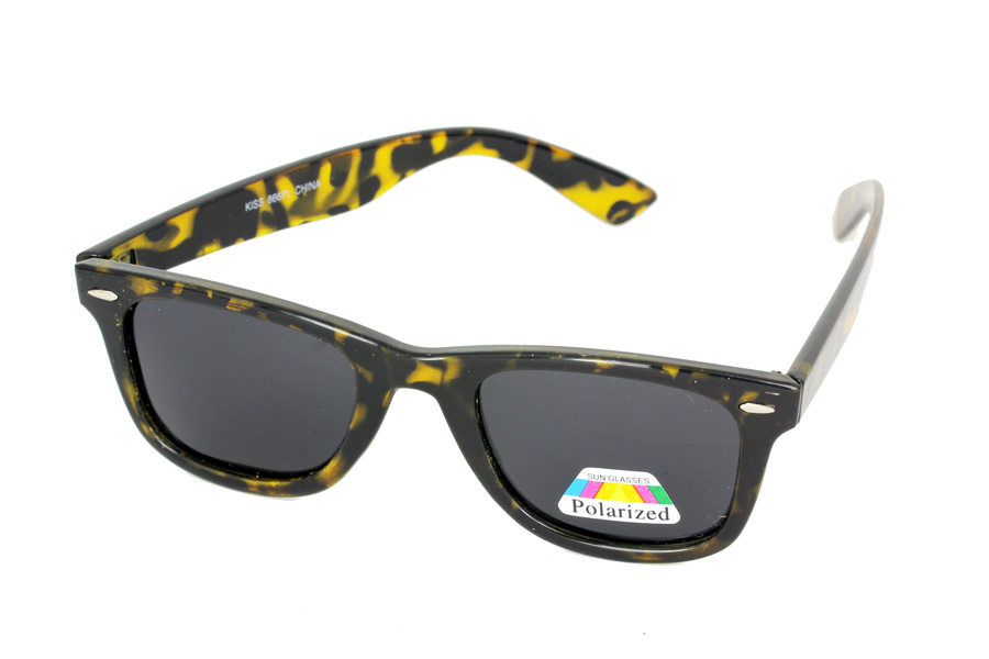 Polaroid Skildpaddebrun wayfarer solbrille | solbriller_med_moerkt_glas