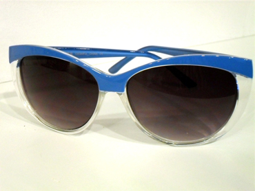 Sommer solbrillen i Cateye / katte design. Gennemsigtig m/ blå | retro_vintage_solbriller