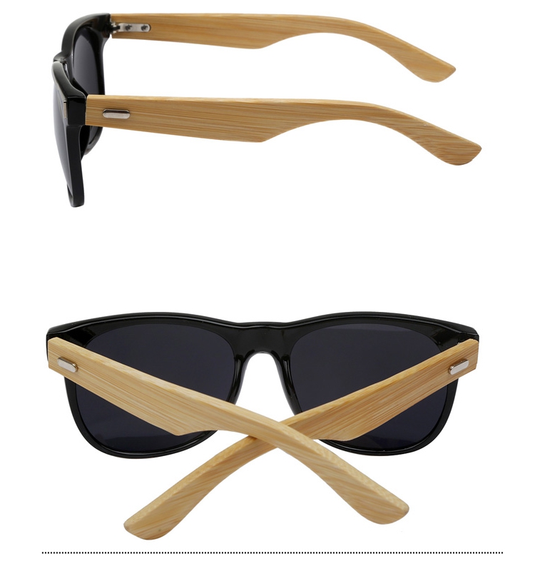 Porto Link indstudering Træ solbriller / bambus wayfarer solbriller - Design nr. s3046 i Wayfarer  solbriller