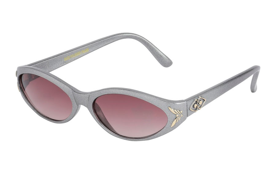 Meleret grå solbrille med guld detaljer | retro_vintage_solbriller