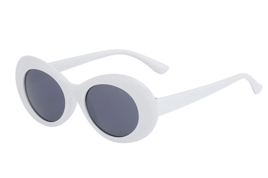 Ss3754 Hvid flower hippie solbrille til den sommerglade hippie. Retro / hippie / O stilen.