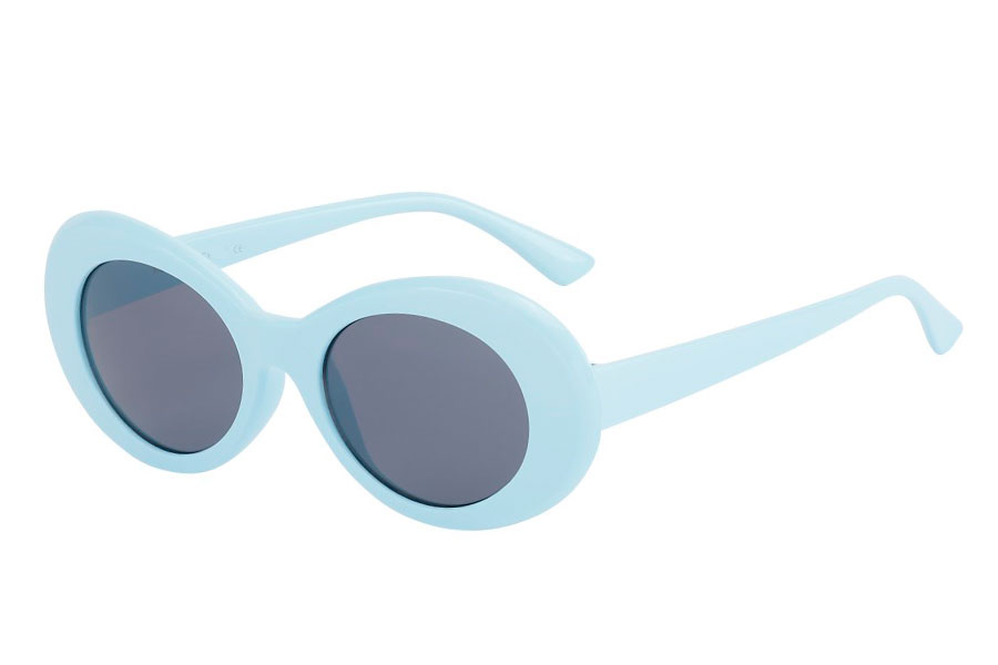 Lysblå flower power hippie solbrille til den sommerglade hippie. Retro / hippie / Jackie O stilen. | festival-solbriller