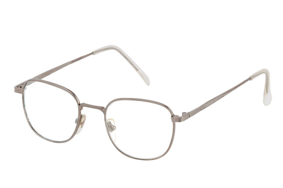 Brille med klart glas uden styrke i sølvfarvet stel. | search