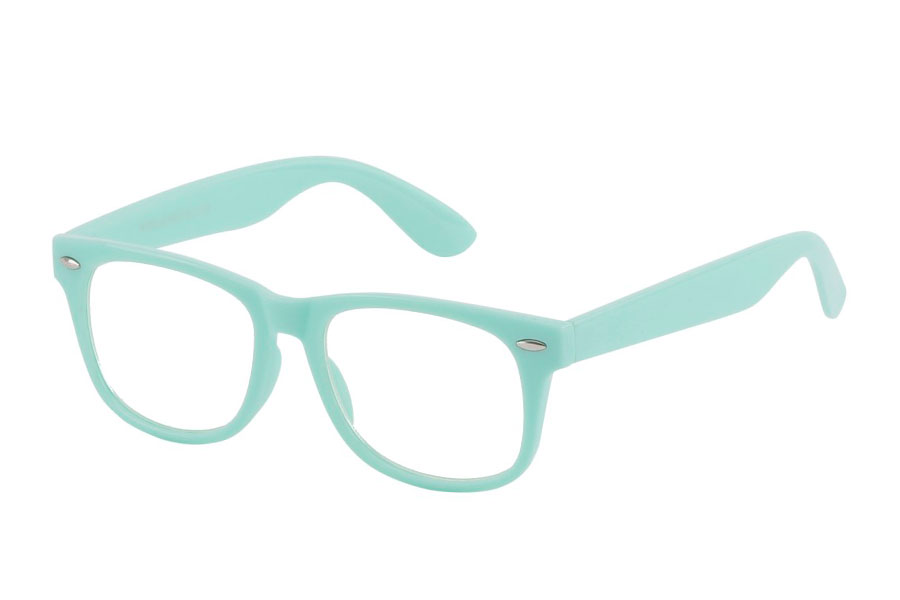 BØRNE brille med klart glas i lys mintgrøn | search