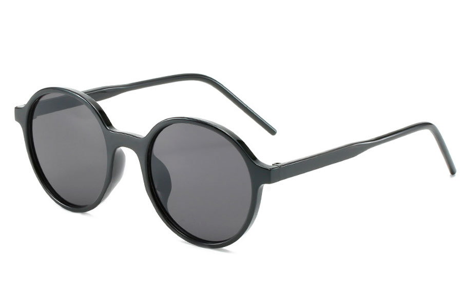 Sort rund solbrille i unisex model, kun 129 kr.  | runde_solbriller
