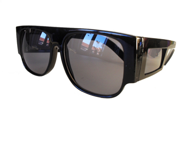 Sort solbrille m/ side-brille | retro_vintage_solbriller