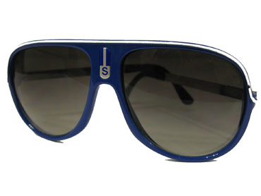 Blå m/ hvid stribe Trucker / aviator solbrille  | millionaire_aviator_solbriller