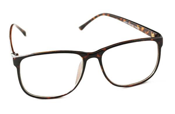 Skildpaddebrun brille uden styrke i enkelt design | 