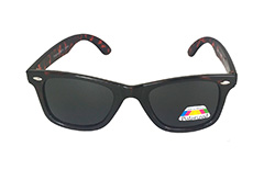 Polaroid wayfarer solbrille i mørk rød/brun - Design nr. 3219