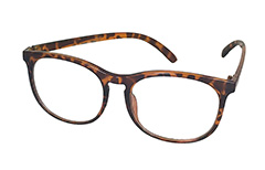 Rund brun brille uden styrke - Design nr. 3018