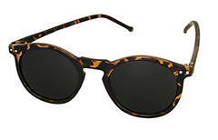 Rund skildpadde brun solbrille med mørk glas - Design nr. s3235