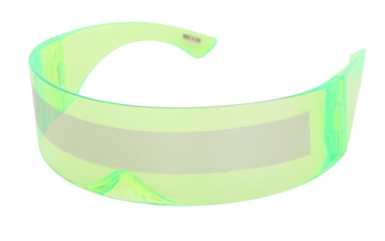 Grøn brille med spejlstribe - Design nr. 4362