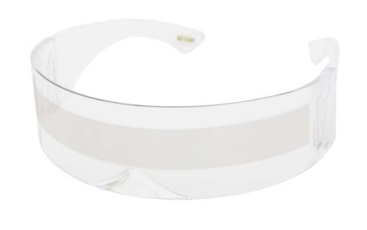 Klar transparent brille med spejlstribe - Design nr. 4364