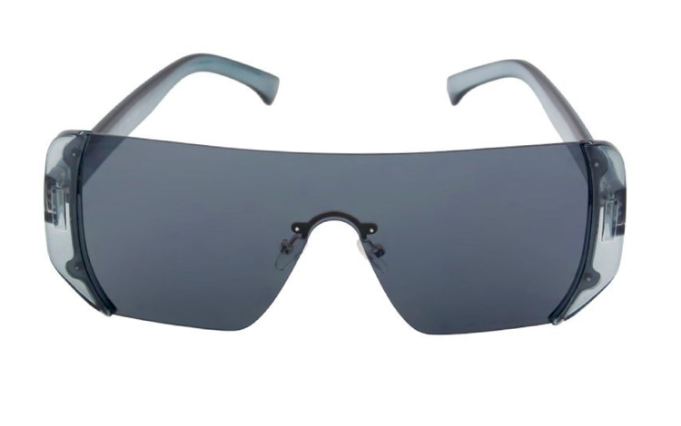Fræk oversized solbrille i gråsort design - Design nr. 4366