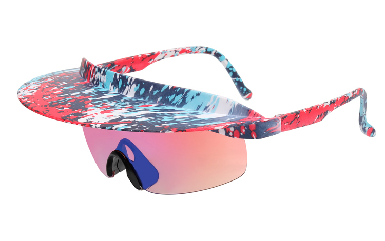 Retro inspireret solbrille med kasket-skygge - Design nr. 4524