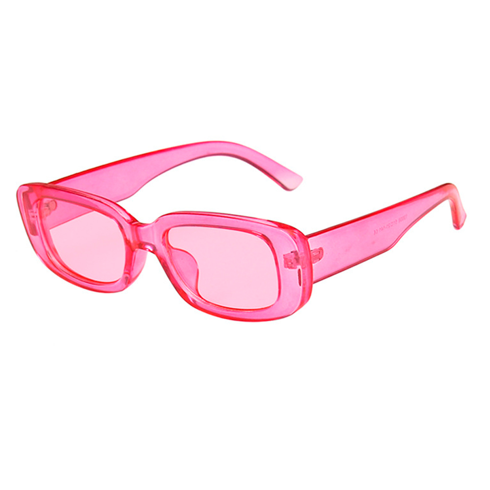 Transparent pink solbrille i aflangt firkantet design - Design nr. 4547